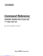 Citizen BD2-1220 Command Reference Manual