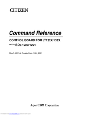 Citizen BD2-1221 Command Reference Manual