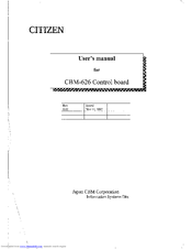 Citizen CBM-626 User Manual