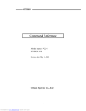 Citizen PD-24 Command Reference Manual