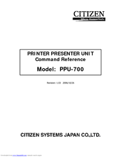 Citizen PPU-700 Command Reference Manual