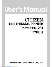 Citizen PPU-231 TYPE II User Manual