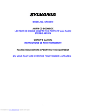 Sylvania SRCD670 Owner's Manual
