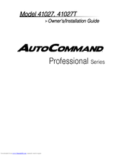 Directed Electronics AutoCommand 41027T Owner's Installation Manual