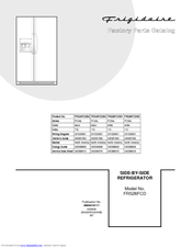 Frigidaire FRS26FCD Factory Parts Catalog