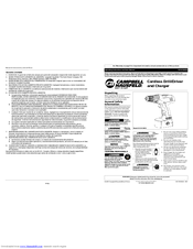 Campbell Hausfeld DG141900CD Operating Instructions And Parts Manual