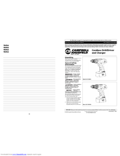 Campbell Hausfeld DG111800CD Operating Instructions And Parts Manual