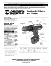 Campbell Hausfeld DG201800CD Operating Instructions And Parts List Manual