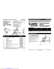 Campbell Hausfeld PW158010AV Assembly Instructions And Parts List