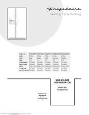 Frigidaire FRS6HR4H Factory Parts Catalog