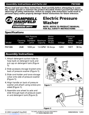 Campbell Hausfeld PW1686 Parts And Assembly Manual