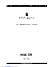 Parasound AVC-1800 Owner's Manual
