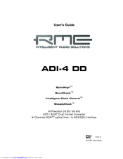 RME Audio ADI-4 DD User Manual