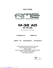 RME Audio M-16 AD User Manual
