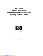 HP P4535A - Web Cache Server Appliance Getting Started Manual