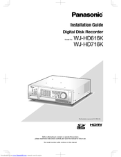 Panasonic WJ-HD616K Installation Manual