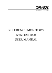 Tannoy System 1000 User Manual