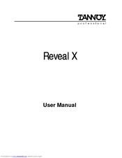 Tannoy Reveal X User Manual