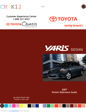Toyota 2007 Yaris Sedan Pocket Reference Manual