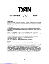 TYAN Tomcat i945GM S3095 User Manual