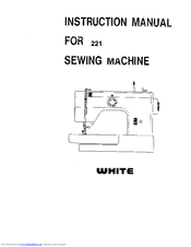 White 221 Instruction Manual