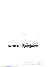 White SPEEDYLOCK 1300DE Instruction Manual