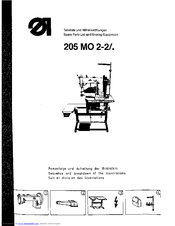 Duerkopp Adler 205-MO 2 Spare Parts