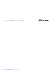 Dynaudio Loudspeakers Owner's Manual