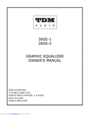 TDM-Audio 30GE-1 Owner's Manual