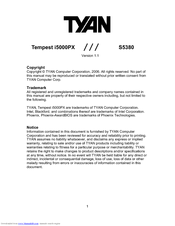 TYAN Tempest i5000PX S5380 User Manual