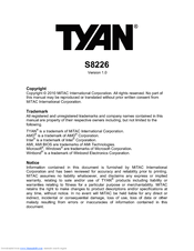 TYAN S8226 User Manual