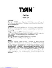 TYAN S8228 Notice