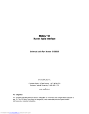Universal Audio 2192 Manual