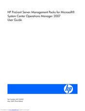 HP ProLiant Server Management Packs for Microsoft System Center Operations Manager 2007 User Manual