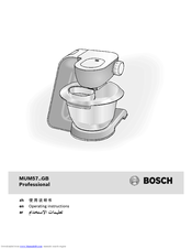 Bosch MUM57...GB Professional Operating Instructions Manual