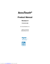 Elo Touchsystems AccuTouch 821615-000 Product Manual