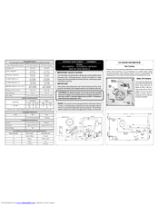 Frigidaire Refrigerator Service Data Sheet