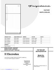 Frigidaire FRT17G5A Factory Parts Catalog