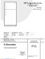 Frigidaire FRT185BS Factory Parts Catalog