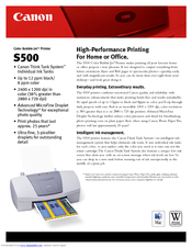 Canon PowerShot S500 Digital ELPH Specification