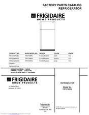 Frigidaire FRT21NRGB2 Factory Parts Catalog