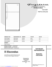 Frigidaire FRT21P5AQ7 Factory Parts Catalog