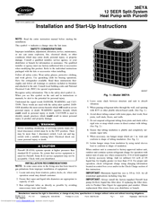 Carrier 38EYA060 Installation And Start-Up Instructions Manual
