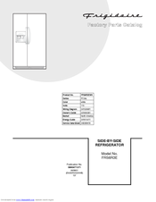 Frigidaire FRS6R3E Factory Parts Catalog