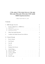 Casio CDP-220R Midi Implementation Manual