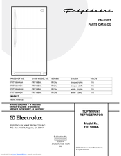 Frigidaire FRT18B4A Factory Parts Catalog
