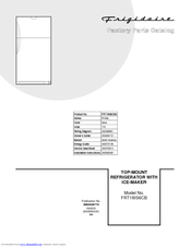 Frigidaire FRT18IS6CB3 Parts Catalog