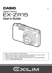Casio EXILIM EX-ZR15 User Manual