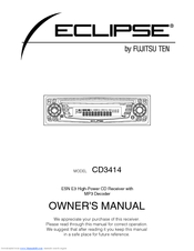 Eclipse CD3414 Owner's Manual