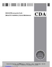 CDA HCC570 for Manual For Installation, Use And Maintenance